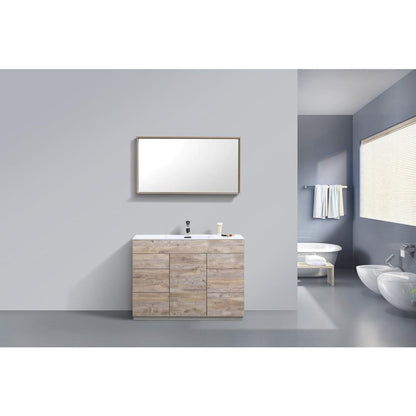 Milano 48" Single Sink Nature Wood Modern Bathroom Vanity