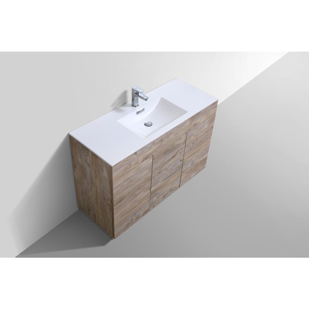 Milano 48" Single Sink Nature Wood Modern Bathroom Vanity