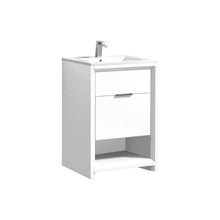 NUDO 24″ Modern bathroom Vanity in Gloss White Finish