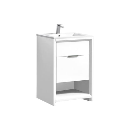 NUDO 24″ Modern bathroom Vanity in Gloss White Finish