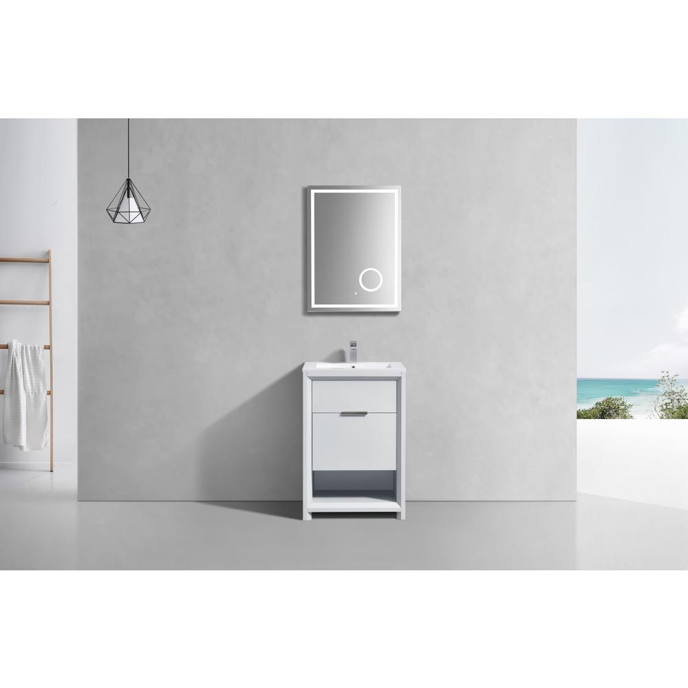 NUDO 24″ Modern bathroom Vanity in Gloss White Finish