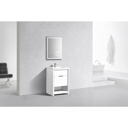 NUDO 24″ Modern bathroom Vanity in Gloss White Finish