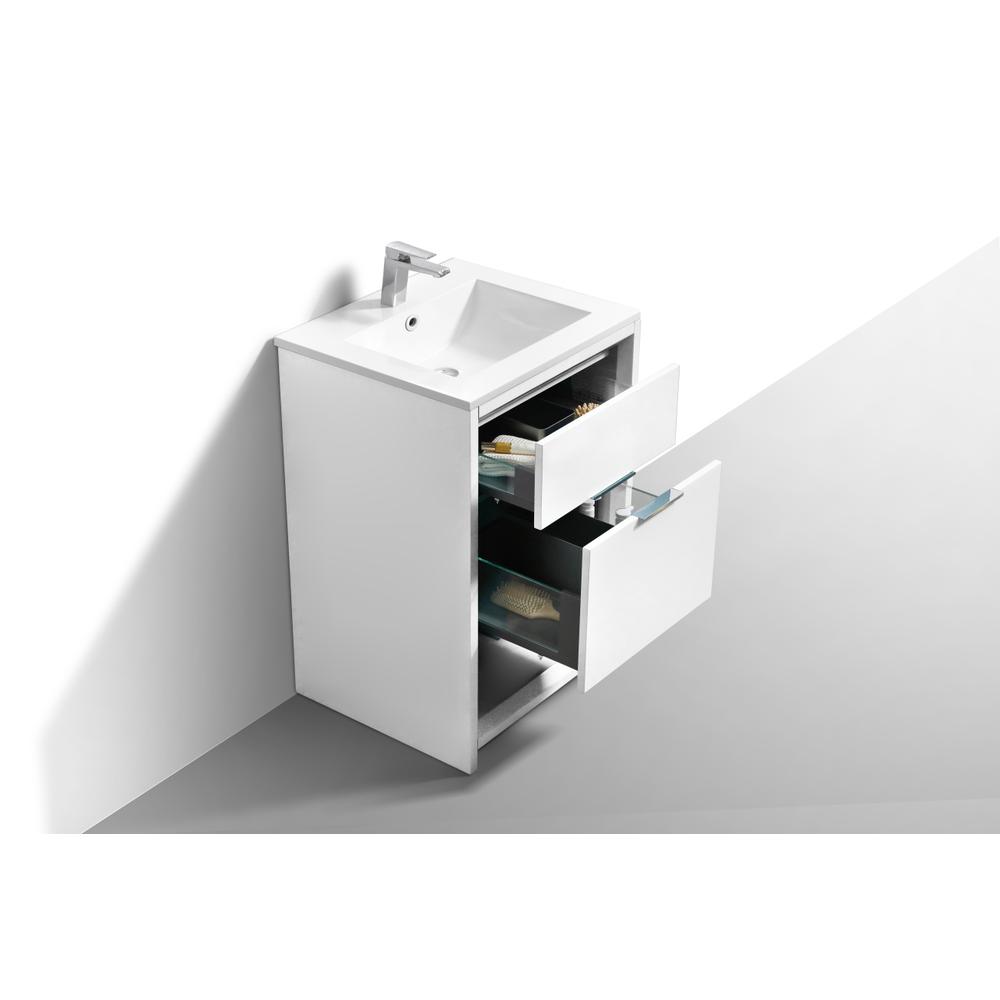 NUDO 24″ Modern bathroom Vanity in Gloss White Finish