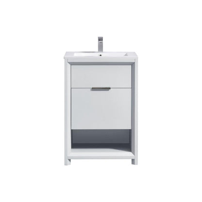 NUDO 24″ Modern bathroom Vanity in Gloss White Finish