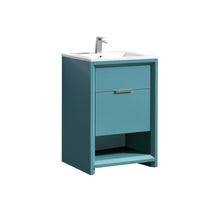 NUDO 24″ Modern bathroom Vanity in Teal Green Finish