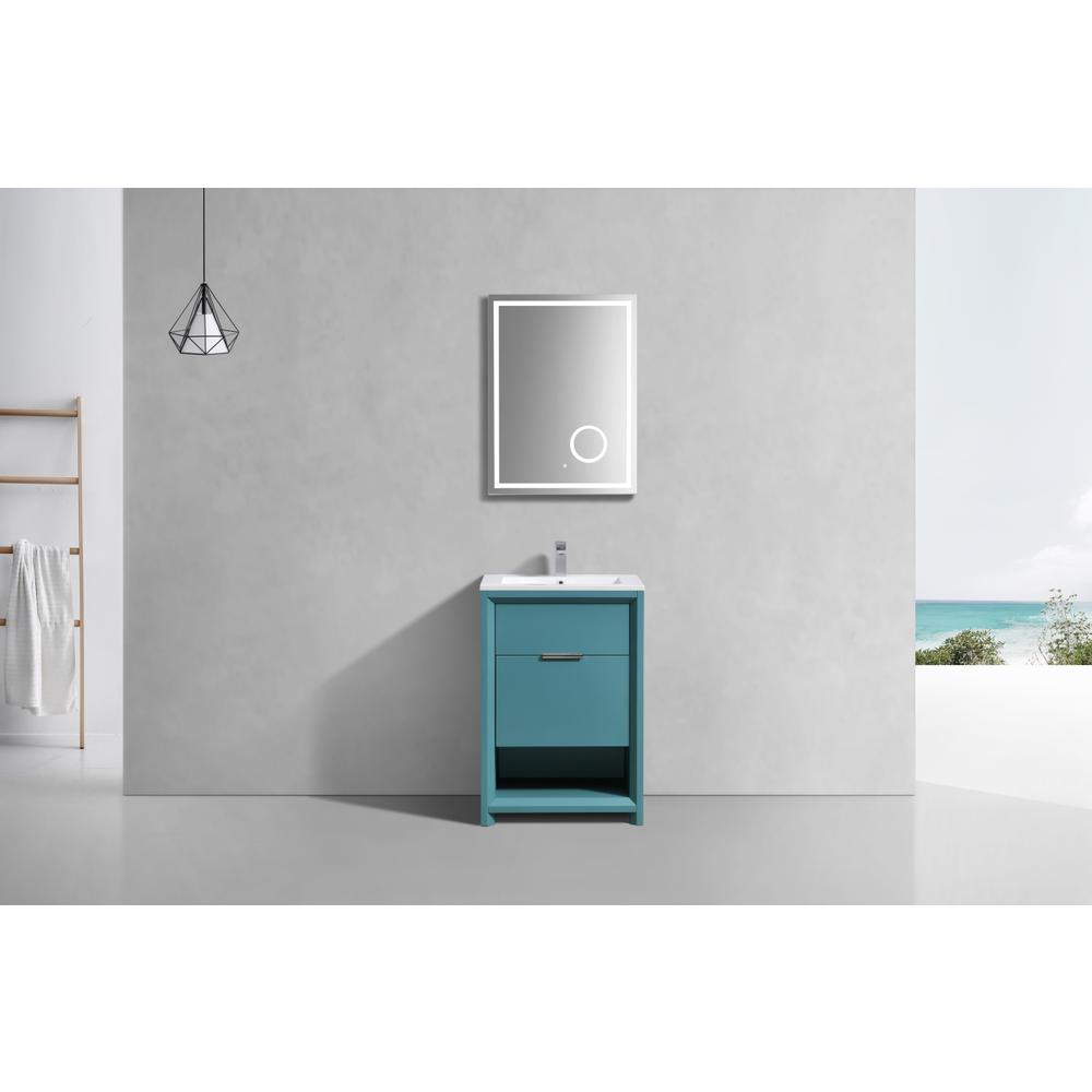 NUDO 24″ Modern bathroom Vanity in Teal Green Finish
