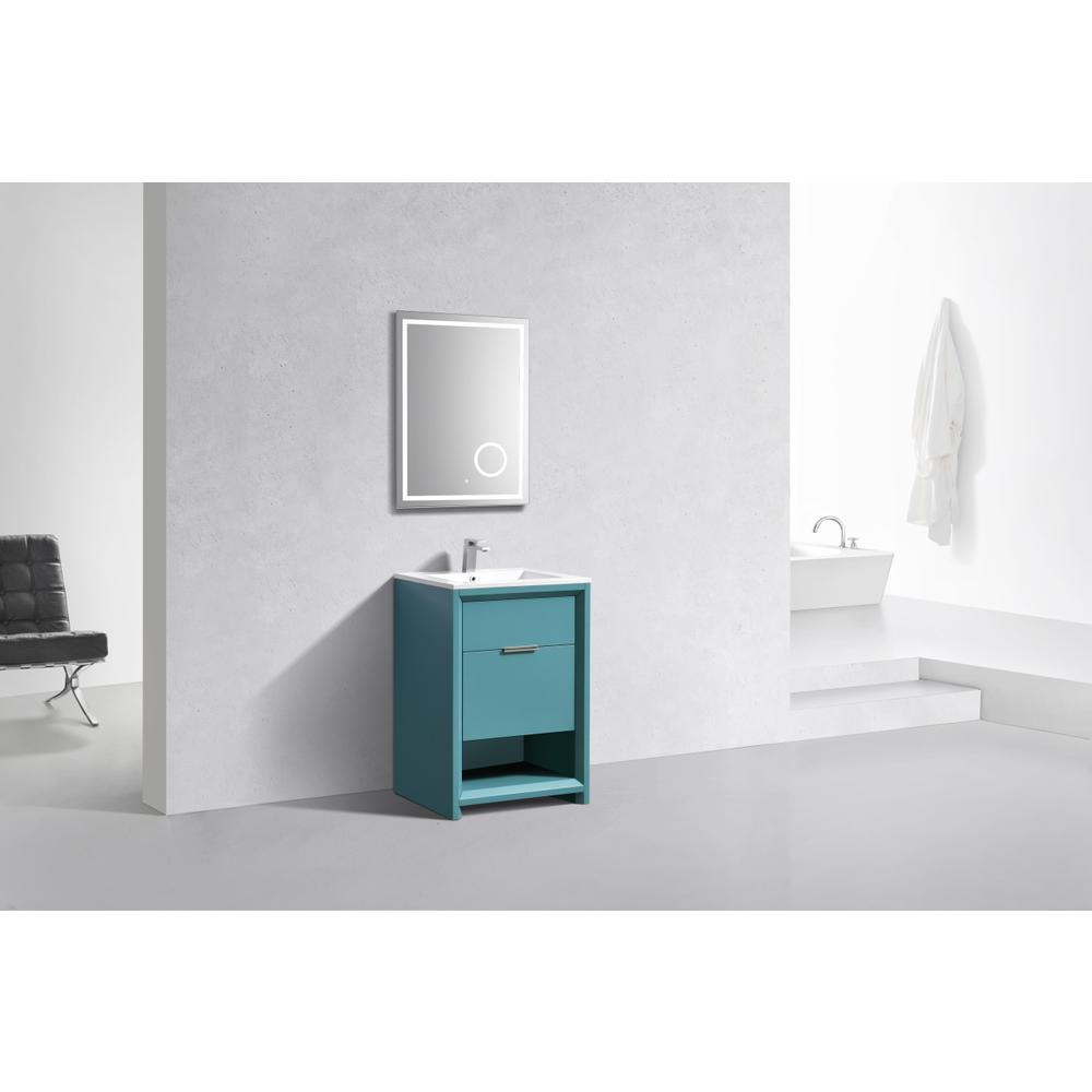 NUDO 24″ Modern bathroom Vanity in Teal Green Finish