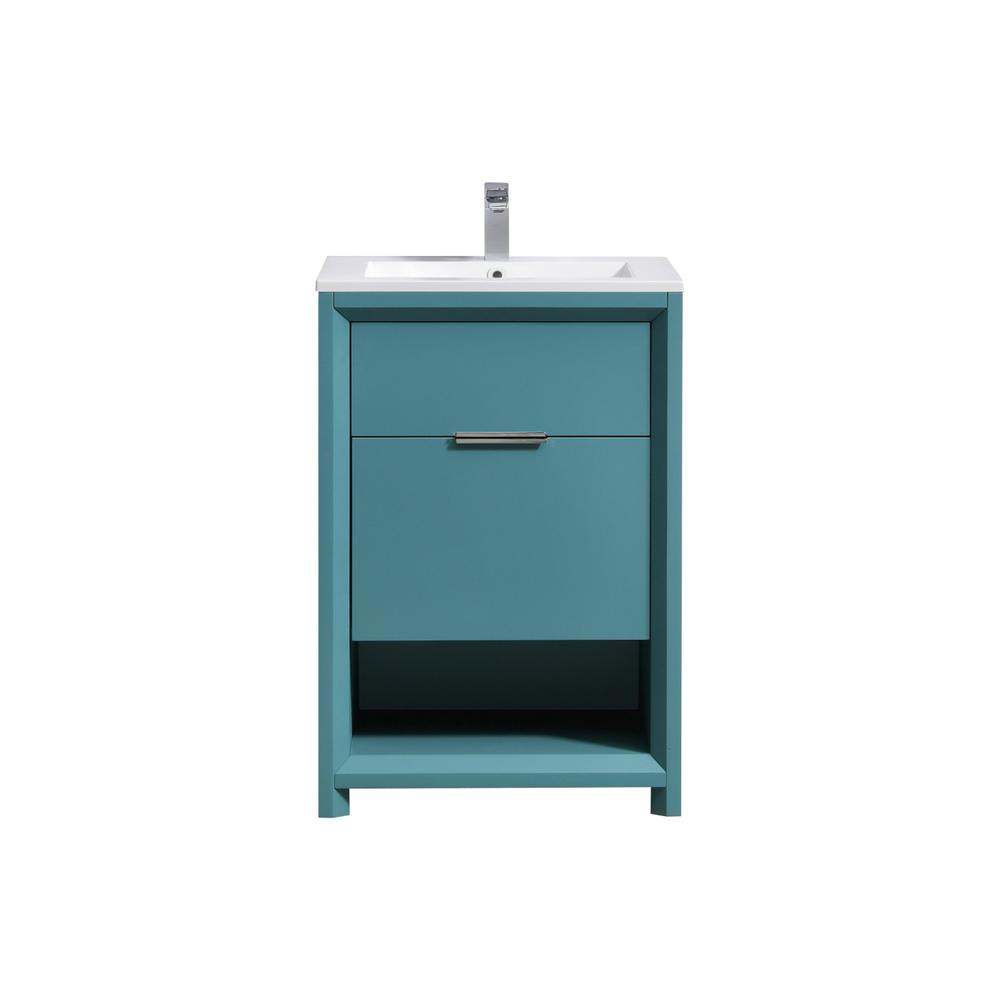 NUDO 24″ Modern bathroom Vanity in Teal Green Finish