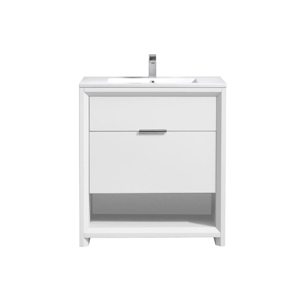 NUDO 32″ Modern bathroom Vanity in Gloss White Finish