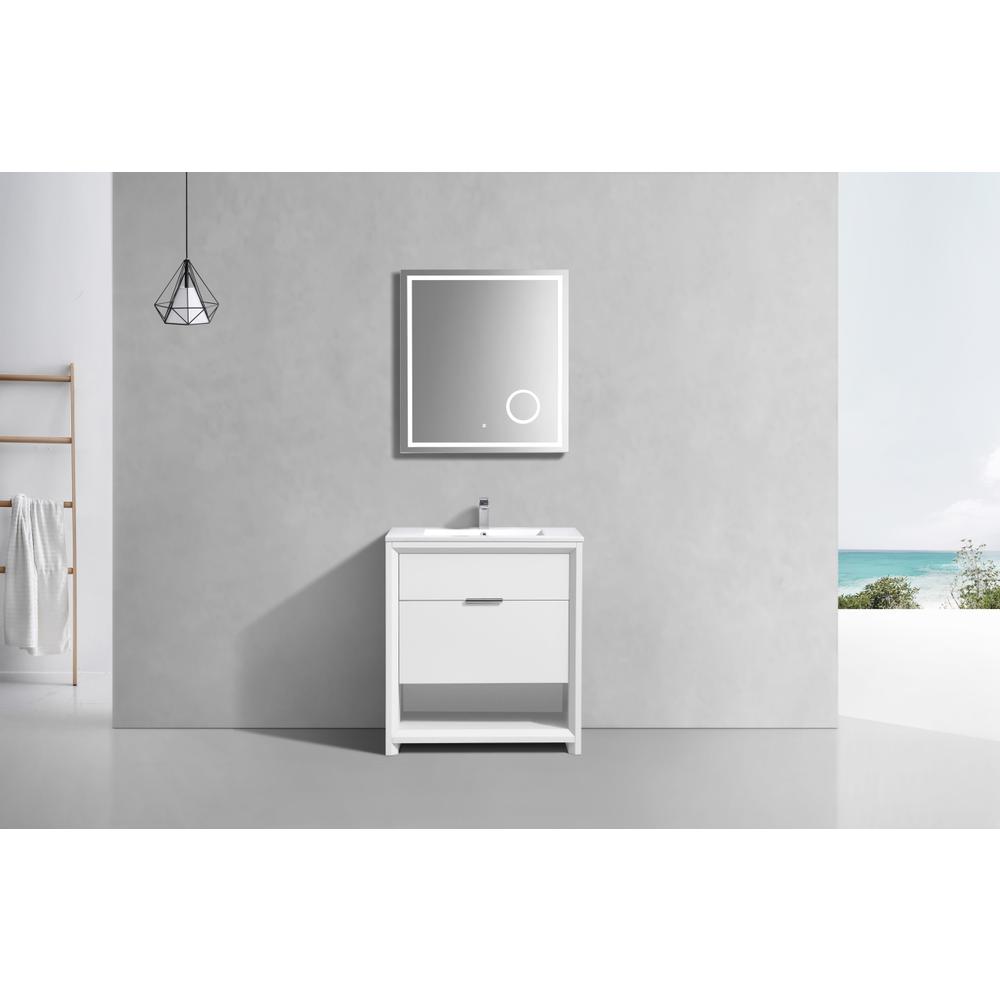 NUDO 32″ Modern bathroom Vanity in Gloss White Finish