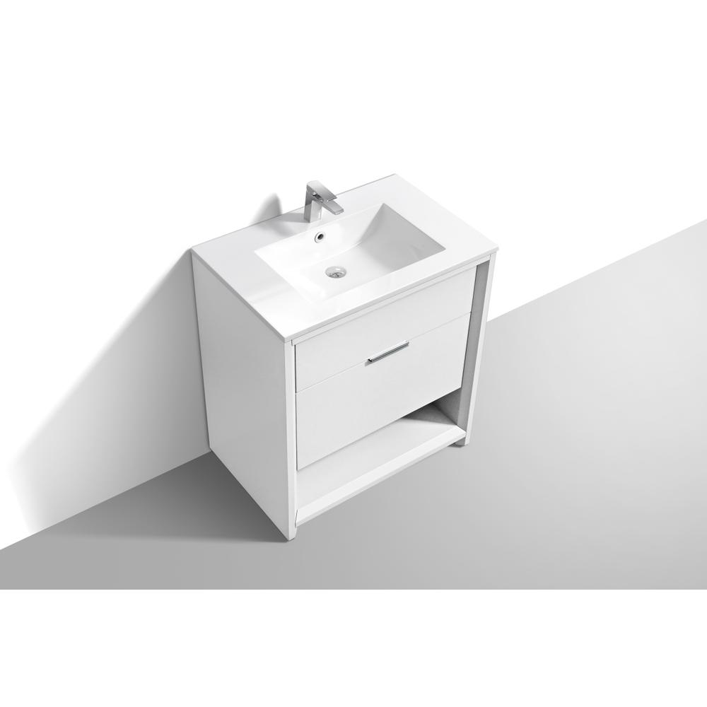 NUDO 32″ Modern bathroom Vanity in Gloss White Finish