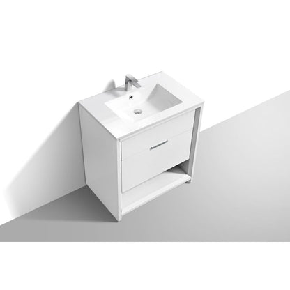 NUDO 32″ Modern bathroom Vanity in Gloss White Finish