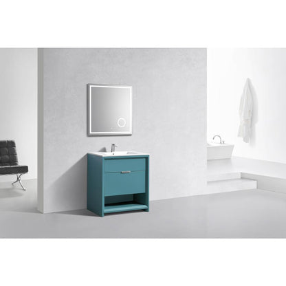 NUDO 32″ Modern bathroom Vanity in Teal Green Finish