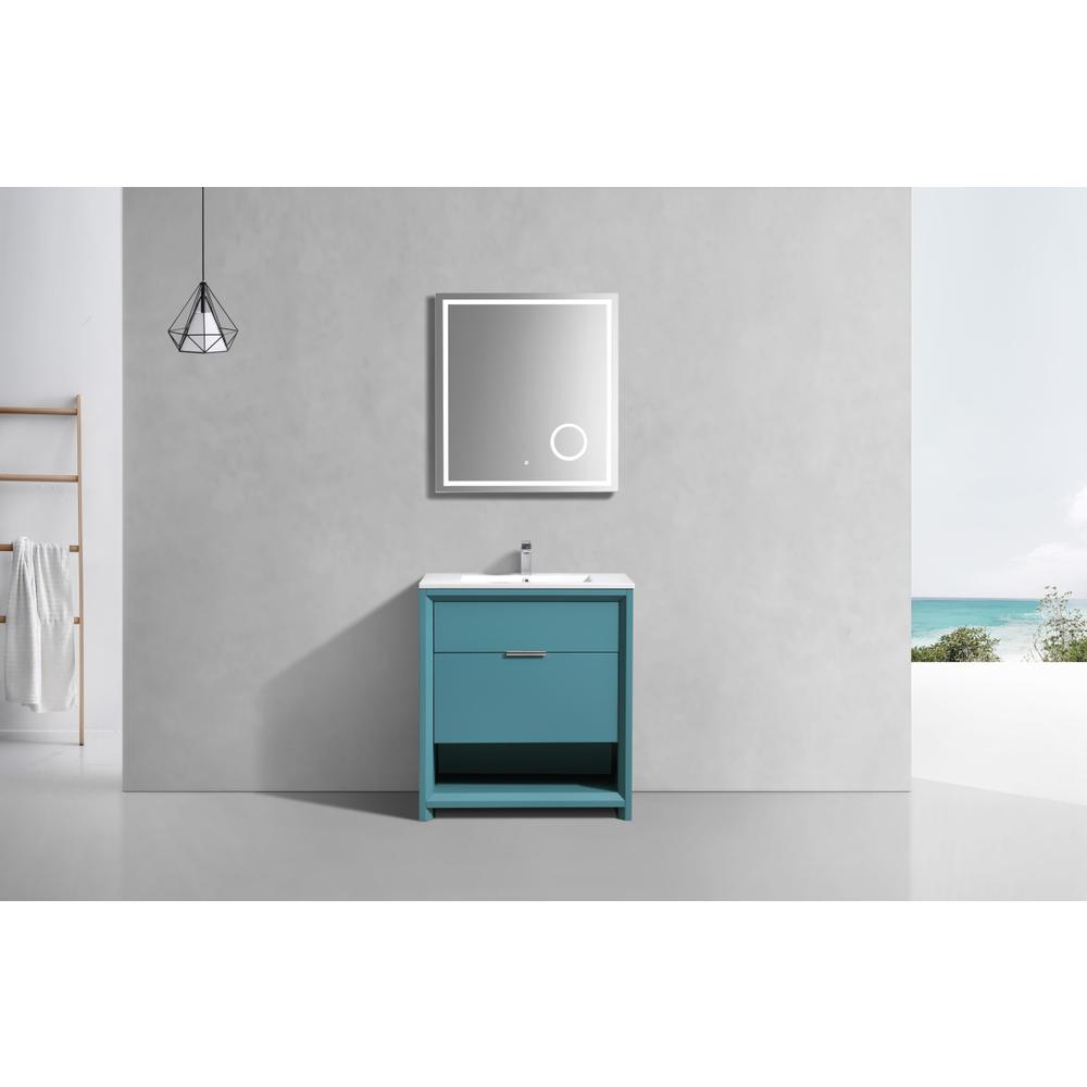 NUDO 32″ Modern bathroom Vanity in Teal Green Finish