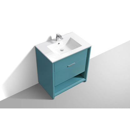 NUDO 32″ Modern bathroom Vanity in Teal Green Finish