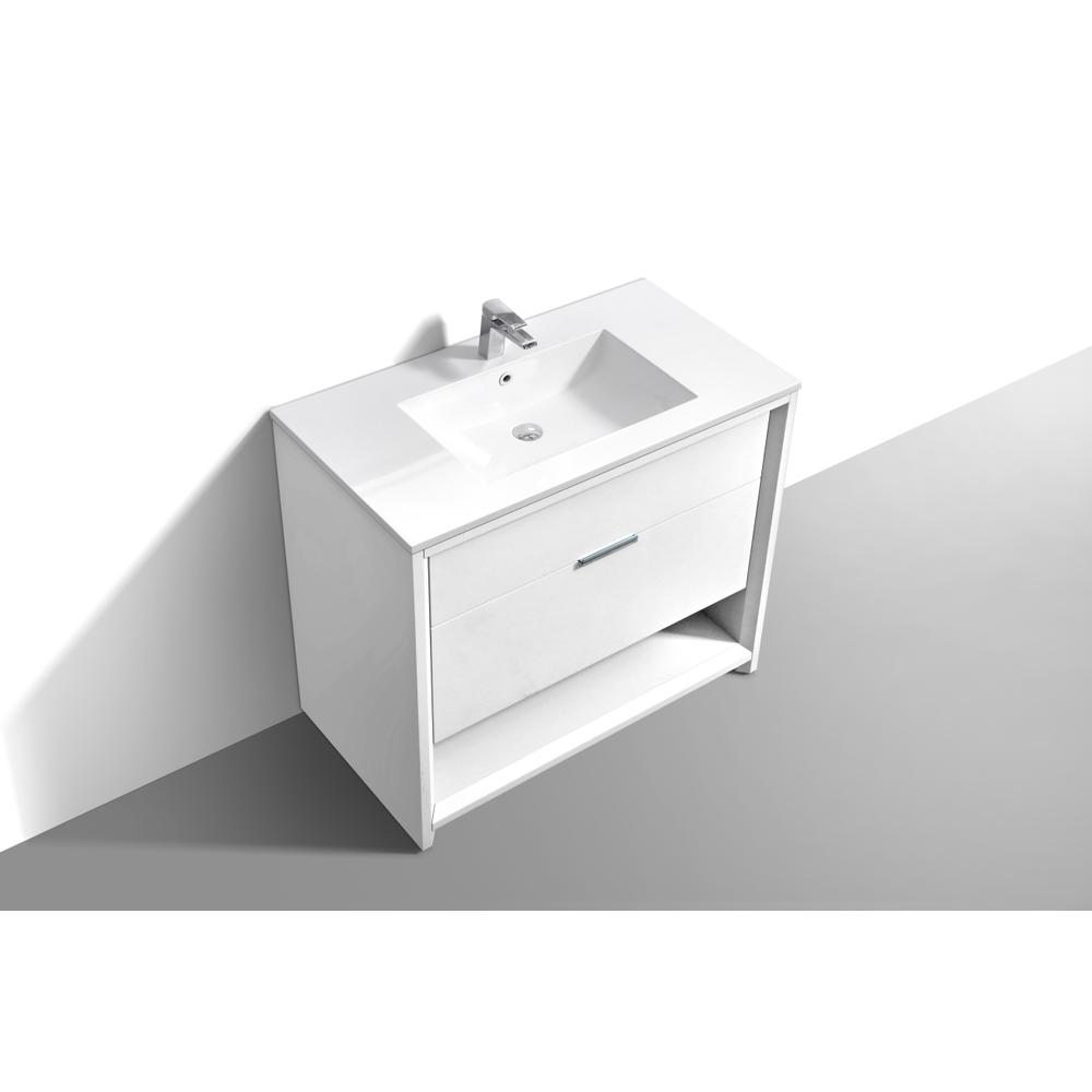 NUDO 36″ Modern bathroom Vanity in Gloss White Finish