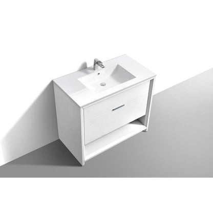 NUDO 36″ Modern bathroom Vanity in Gloss White Finish