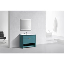 NUDO 36″ Modern bathroom Vanity in Teal Green Finish