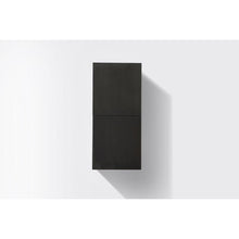 12" Wide by 24" High Linen Side Cabinet With Two Doors in Black Wood Finish