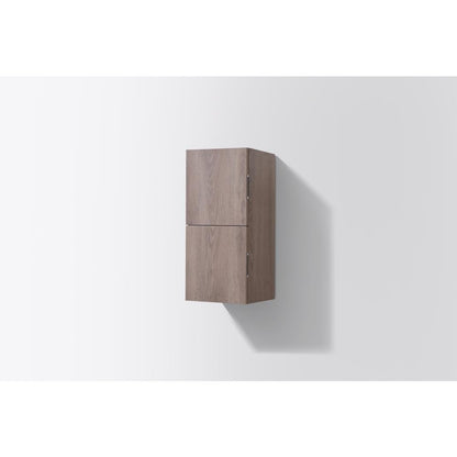 12" Wide by 24" High Linen Side Cabinet With Two Doors in Butternut Wood Finish
