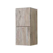 12" Wide by 24" High Linen Side Cabinet With Two Doors in Nature Wood Finish