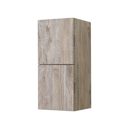 12" Wide by 24" High Linen Side Cabinet With Two Doors in Nature Wood Finish