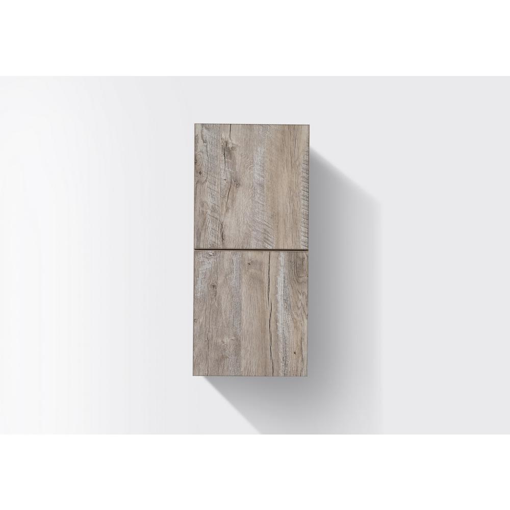 12" Wide by 24" High Linen Side Cabinet With Two Doors in Nature Wood Finish