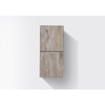 12" Wide by 24" High Linen Side Cabinet With Two Doors in Nature Wood Finish