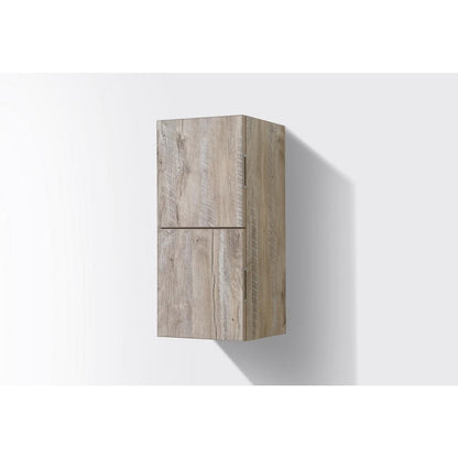12" Wide by 24" High Linen Side Cabinet With Two Doors in Nature Wood Finish