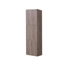 18" Wide by 59" High Linen Side Cabinet With Three Doors in Butternut Wood