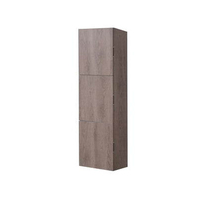 18" Wide by 59" High Linen Side Cabinet With Three Doors in Butternut Wood