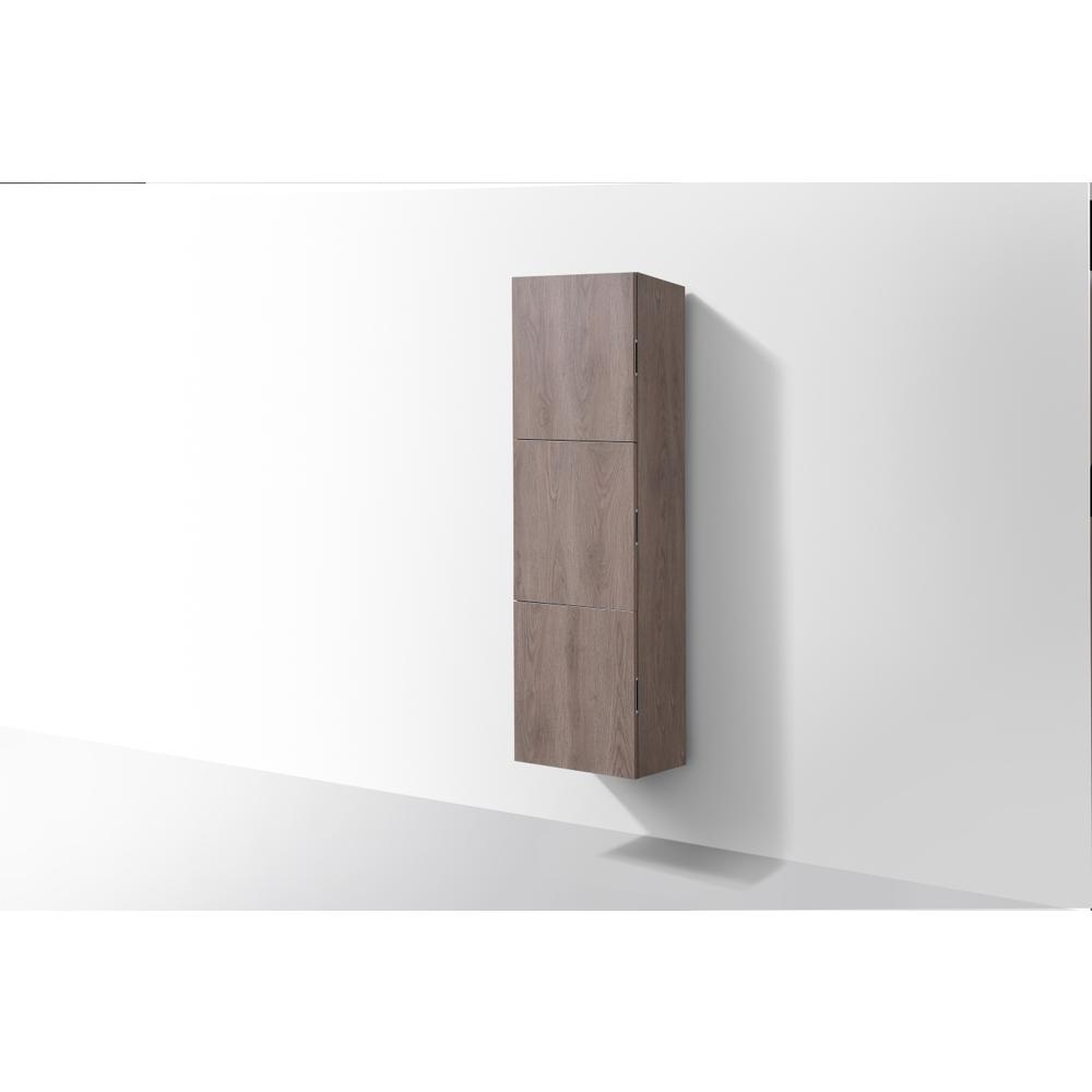 18" Wide by 59" High Linen Side Cabinet With Three Doors in Butternut Wood