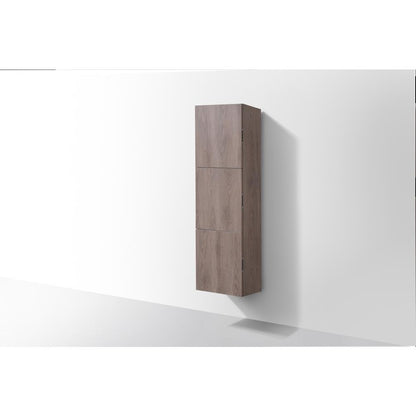 18" Wide by 59" High Linen Side Cabinet With Three Doors in Butternut Wood