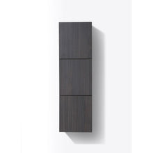 18" Wide by 59" High Linen Side Cabinet With Three Doors in High Gloss Gray Oak