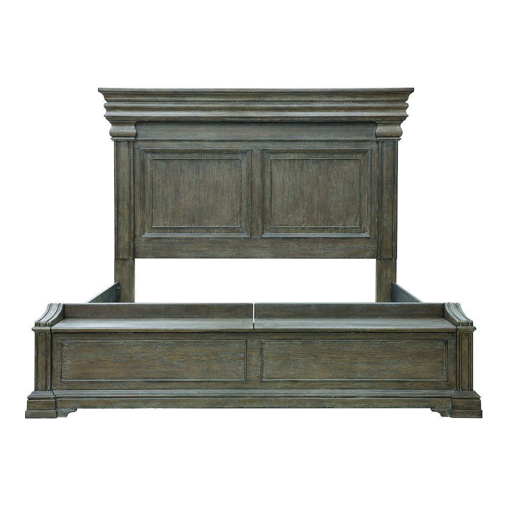Madison Ridge Brown King Bed with Chest Footboard