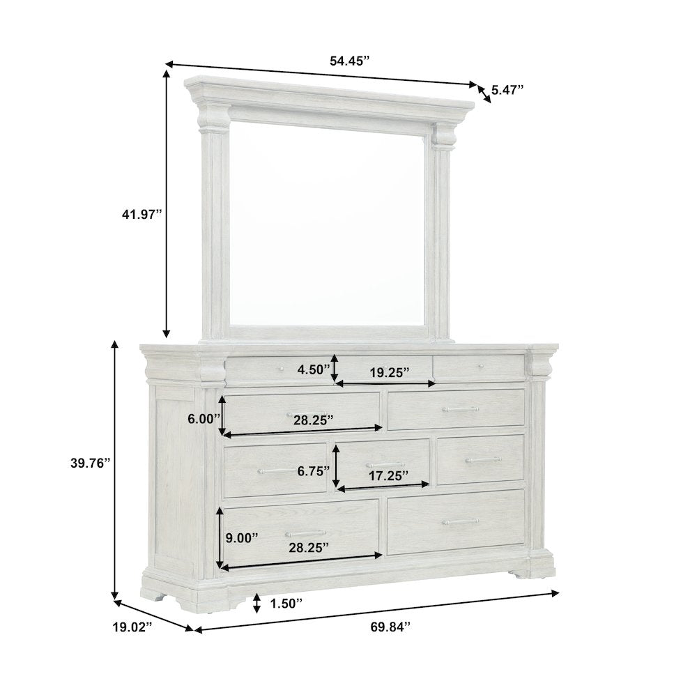 Madison Ridge Brown Dresser Mirror