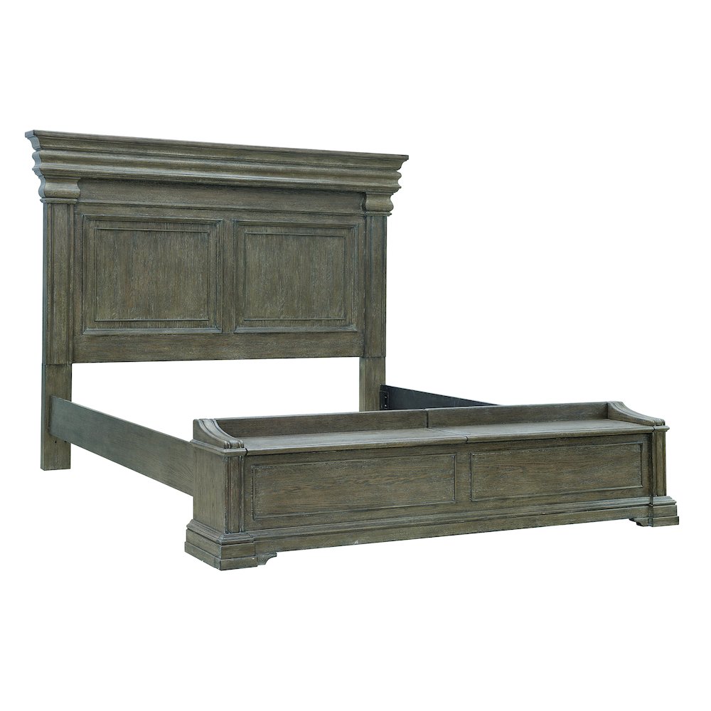 Madison Ridge Brown King Bed with Chest Footboard