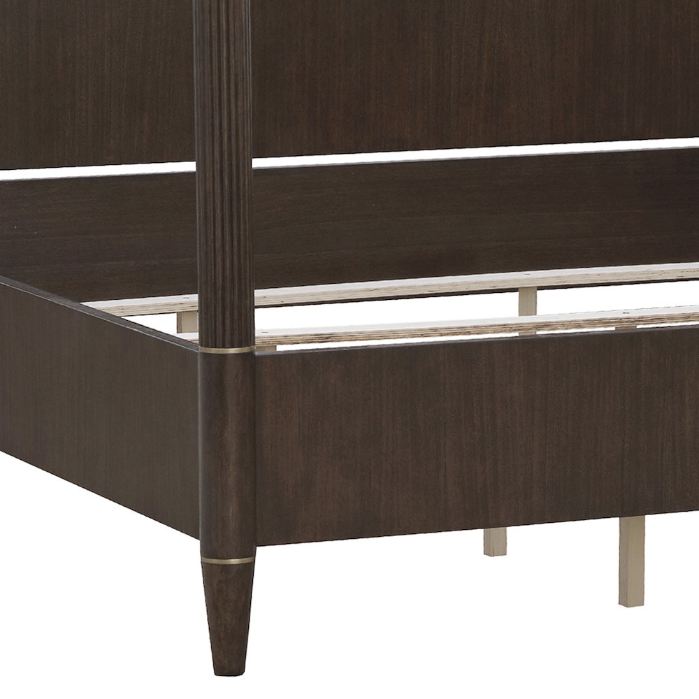 Asher Park California King Poster Bed, Piano Brown Finish