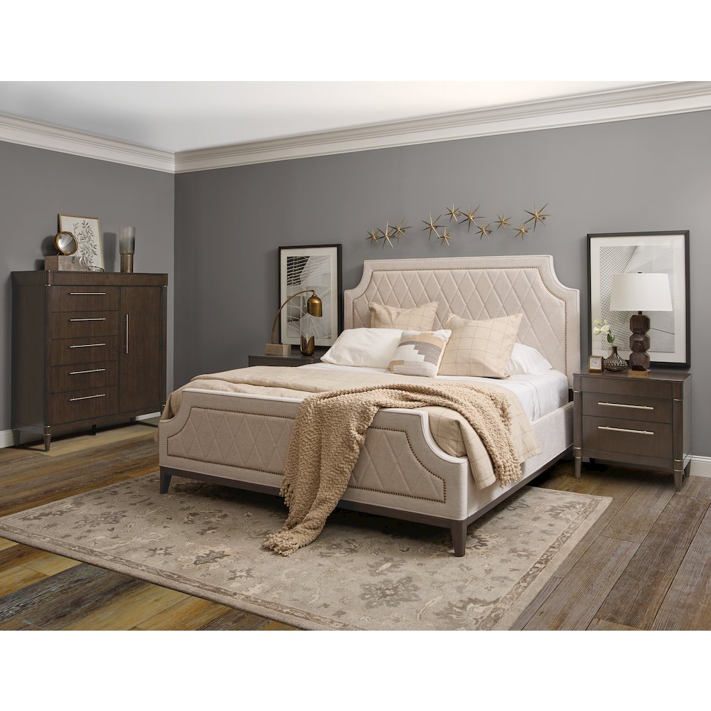 Asher Park 6 Drawer Master Chest, Piano Brown Finish