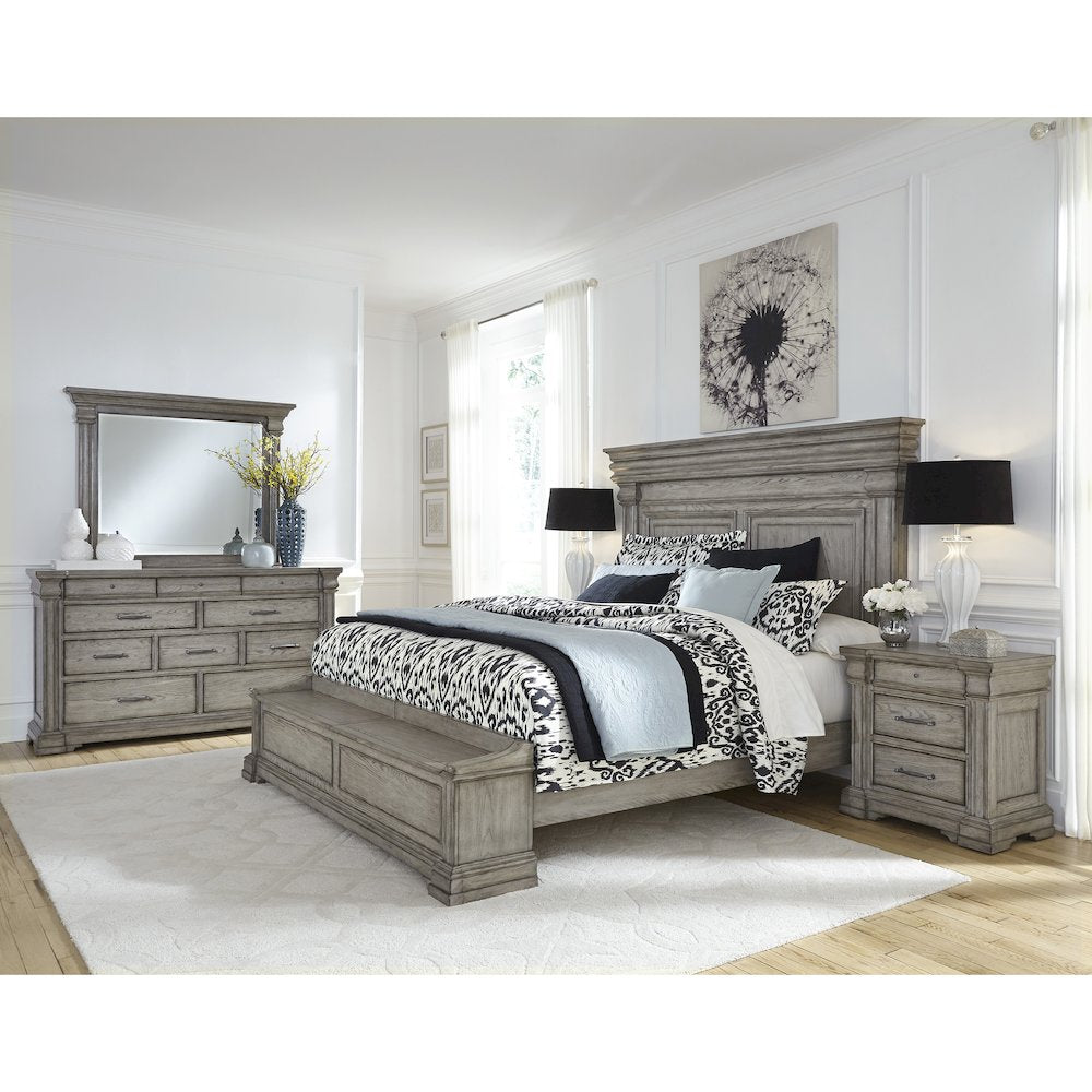 Madison Ridge Framed Dresser Mirror in Heritage Taupe