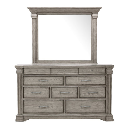 Madison Ridge Framed Dresser Mirror in Heritage Taupe