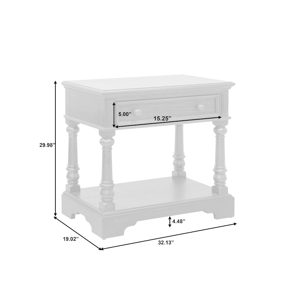 Hickory Creek Bachelor's Chest with Storage Drawer