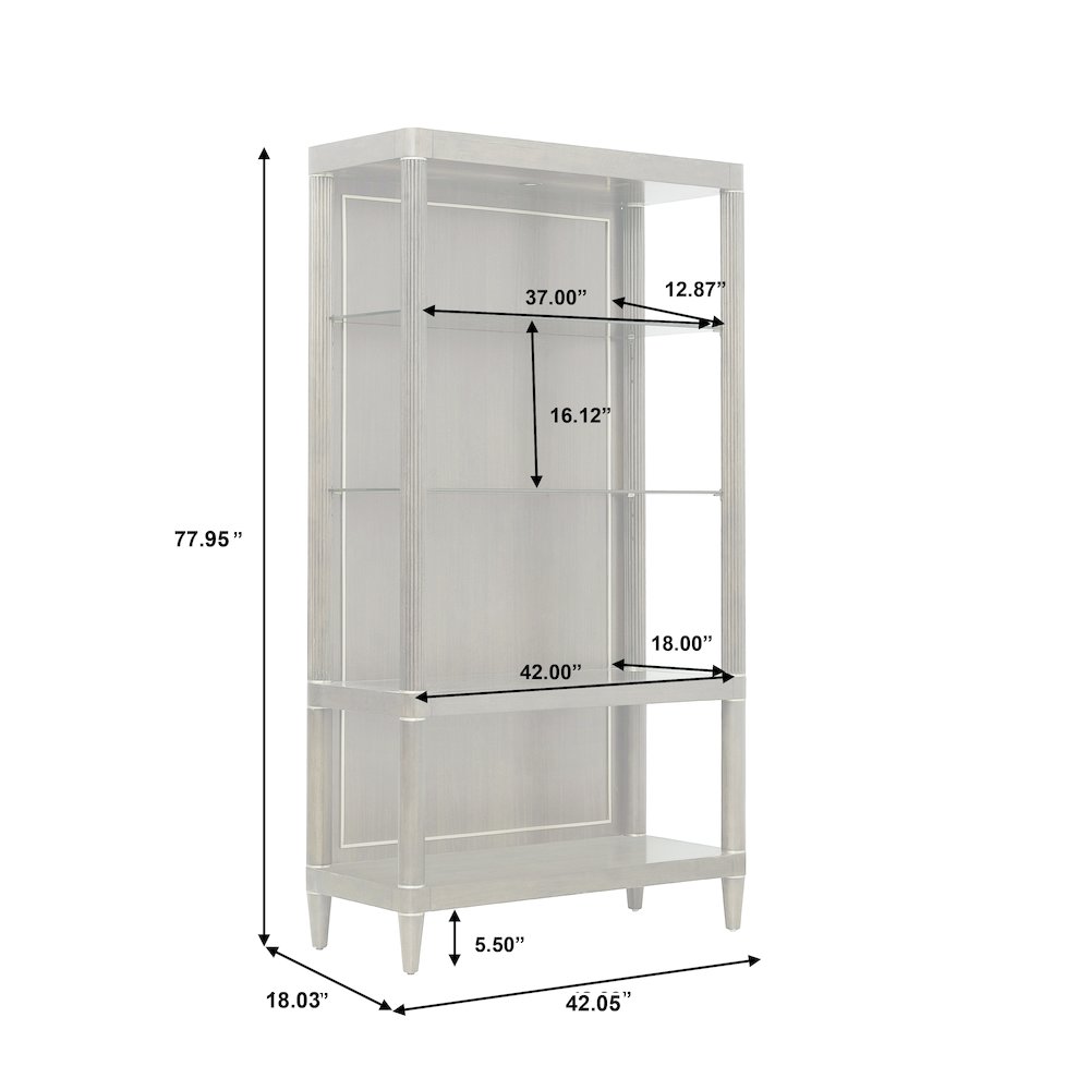 Asher Park Open Shelf Etagere, Piano Brown Finish