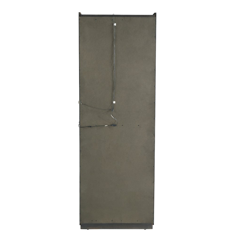Contemporary Side Entry Curio Cabinet, Dark Wood Finish