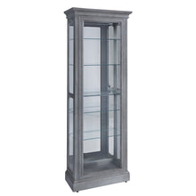 Side Entry Accent Curio, Gray Finish
