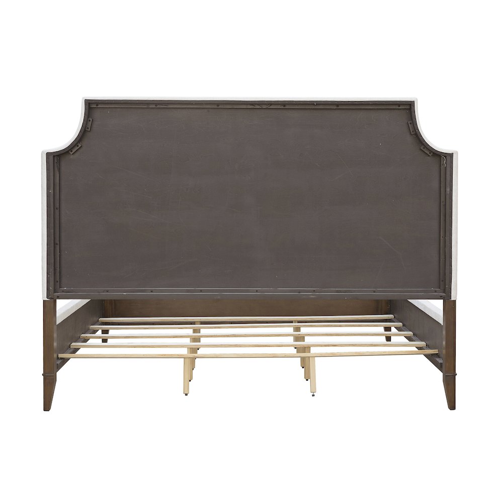 Asher Park Queen Upholstered Bed, Piano Brown Finish
