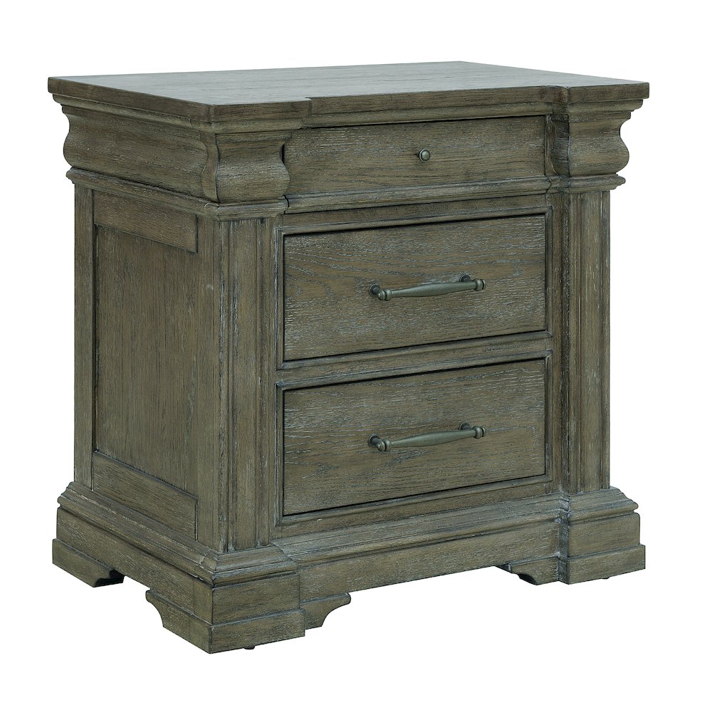 Madison Ridge Brown 3 Drawer Nightstand