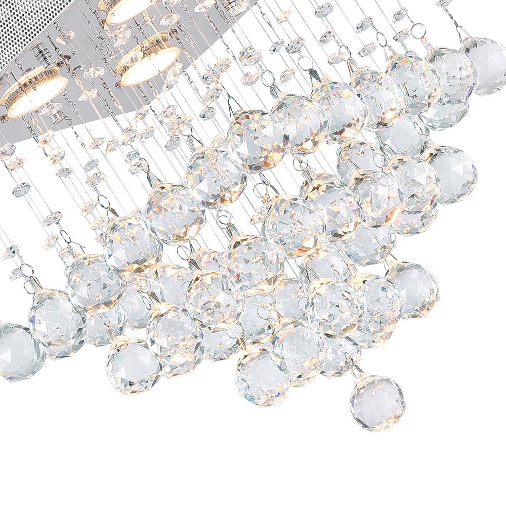Square 4 Light Chandelier With Chrome Finish