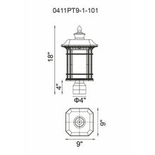Blackburn 1 Light Black Outdoor Lantern Head
