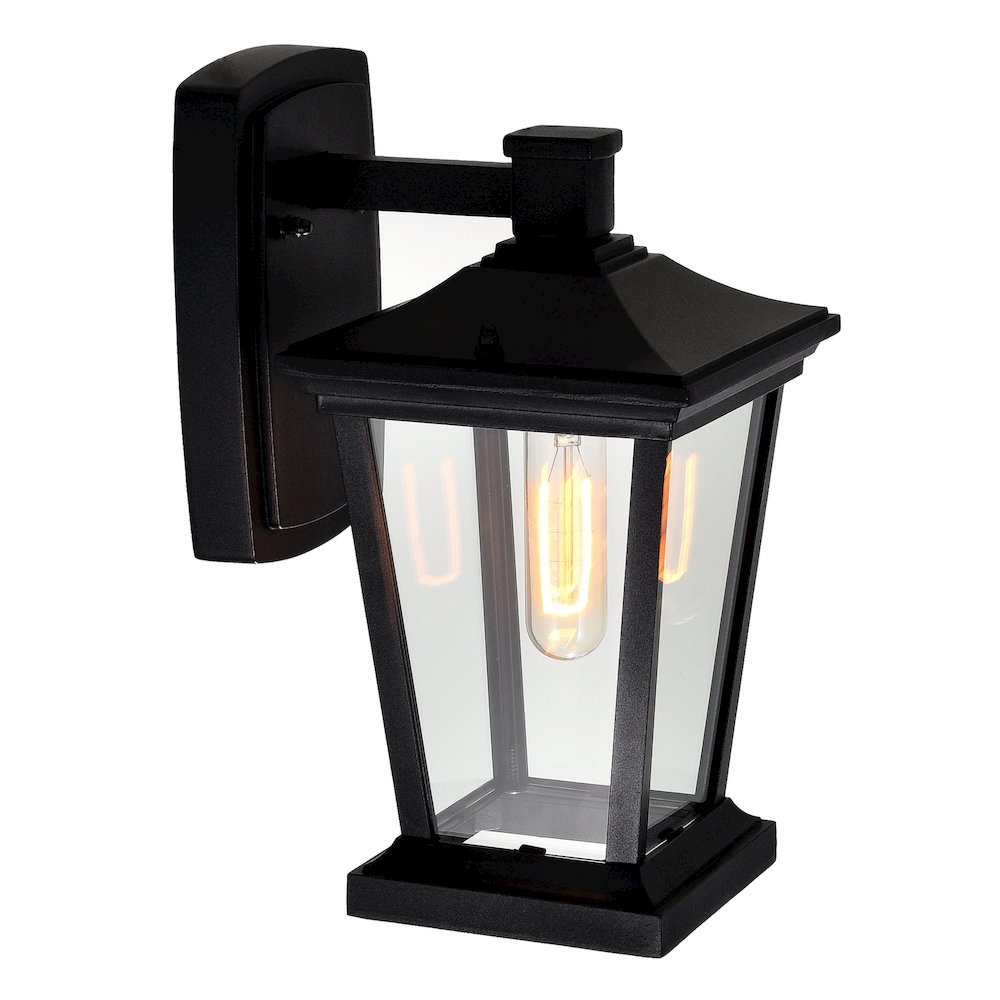 Leawood 1 Light 7in Black Outdoor Wall Light